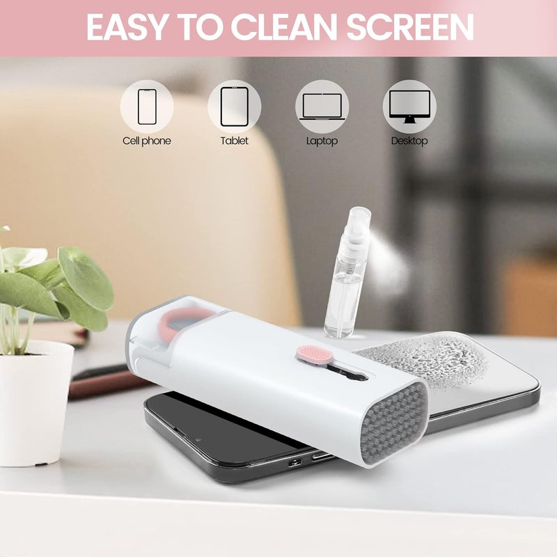 VUBOJO MacBook iPad iPhone Pro Screen Cleaner and Keyboard Tool - AirPod Cleaner - Computer Cleaning Kit (Pink) - Image 4